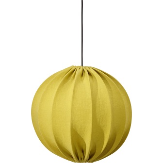Lampa wisząca abażurowa kula Ball musztardowa
